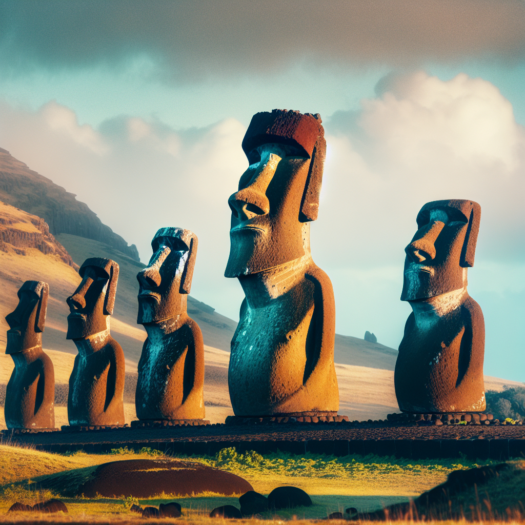 Park Narodowy Rapa Nui – Posągi Moai na Wyspie Wielkanocnej (Chile)